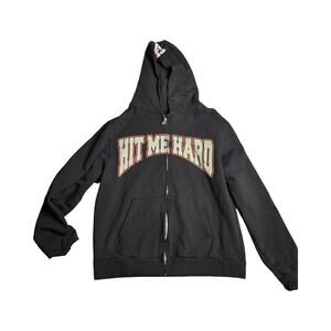 Billie Eilish Hit Me Hard Soft Tour Zip Up Hoodie Size: XXL